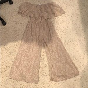 Olivaceous Beige Jumpsuit